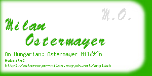 milan ostermayer business card